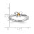 Sterling Silver Stackable Expressions Citrine Ring - QSK1247 - View 5