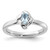 Sterling Silver Stackable Expressions Aquamarine Ring - QSK1287