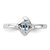 Sterling Silver Stackable Expressions Aquamarine Ring - QSK1287 - View 4