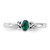 Sterling Silver Stackable Expressions Lab-Created Emerald Ring - QSK1288 - View 4