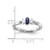 Sterling Silver Stackable Expressions Lab-Created Sapphire Ring - QSK1289 - View 5