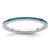 Rhodium-Plated Sterling Silver Stackable Expressions Blue Enameled 1.5 mm Ring