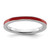 Rhodium-Plated Sterling Silver Stackable Expressions Red Enameled 2.25 mm Ring