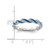 Sterling Silver Stackable Expressions Blue Enamel Ring - QSK1508 - View 4