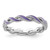 Sterling Silver Stackable Expressions Purple Enamel Ring - QSK1512