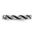 Sterling Silver Stackable Expressions Black Enamel Ring - QSK1516 - View 3