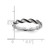 Sterling Silver Stackable Expressions Black Enamel Ring - QSK1516 - View 4