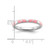 Sterling Silver Stackable Expressions Pink Enamel Heart Ring - View 4
