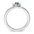 Sterling Silver Stackable Expressions Lab-Created Emerald Heart Ring - View 2