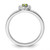 Sterling Silver Stackable Expressions Peridot Heart Ring - View 2