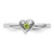 Sterling Silver Stackable Expressions Peridot Heart Ring - View 4