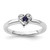 Sterling Silver Stackable Expressions Lab-Created Sapphire Heart Ring