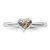 Sterling Silver Stackable Expressions Citrine Heart Ring - View 4