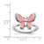 Sterling Silver Stackable Expressions Pink Enamel Butterfly Ring - View 5