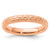 Sterling Silver Stackable Expressions Rose Gold-Tone Patterned Ring - QSK1568
