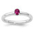 Sterling Silver Stackable Expressions Lab-Created Ruby Single Stone Ring - QSK1570