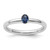 Sterling Silver Stackable Expressions Lab-Created Sapphire Single Stone Ring - QSK1572
