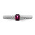 Sterling Silver Stackable Expressions Lab-Created Ruby Single Stone Ring - QSK1579 - View 4