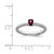 Sterling Silver Stackable Expressions Lab-Created Ruby Single Stone Ring - QSK1579 - View 5