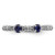 Sterling Silver Stackable Expressions Lab-Created Sapphire Two Stone Ring - View 4