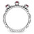 Sterling Silver Stackable Expressions Lab-Created Ruby Three Stone Ring - View 2