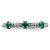 Sterling Silver Stackable Expressions Lab-Created Emerald Three Stone Ring - View 4