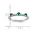 Sterling Silver Stackable Expressions Lab-Created Emerald Three Stone Ring - View 5