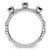Sterling Silver Stackable Expressions Lab-Created Sapphire Three Stone Ring - View 2