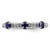 Sterling Silver Stackable Expressions Lab-Created Sapphire Three Stone Ring - View 4