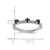 Sterling Silver Stackable Expressions Lab-Created Sapphire Three Stone Ring - View 5