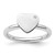 Sterling Silver Stackable Expressions Rhodium-Plated Heart 0.01ct Diamond Ring