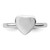 Sterling Silver Stackable Expressions Rhodium-Plated Heart 0.01ct Diamond Ring - View 4