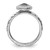 Sterling Silver Stackable Expressions Ruthenium-Plated Oval Ring - View 2