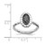 Sterling Silver Stackable Expressions Ruthenium-Plated Oval Ring - View 5