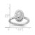 Sterling Silver Stackable Expressions Rhodium-Plated Oval Ring - View 5