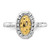 Sterling Silver Stackable Expressions Gold-Plated Oval Ring - View 4