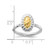 Sterling Silver Stackable Expressions Gold-Plated Oval Ring - View 5