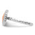 Sterling Silver Stackable Expressions Rose Gold-Plated Oval Ring - View 3