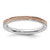 Sterling Silver Stackable Expressions Pink-Plated Channeled Ring
