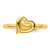 Sterling Silver Stackable Expressions Gold-Plated Heart Ring - View 4