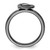 Sterling Silver Stackable Expressions Black-Plated Heart Ring - View 2