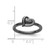Sterling Silver Stackable Expressions Black-Plated Heart Ring - View 5