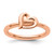 Sterling Silver Stackable Expressions Pink-Plated Heart Ring