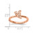 Sterling Silver Stackable Expressions Pink-Plated Butterfly with 0.015ct Diamond Ring - View 5