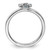 Sterling Silver Stackable Expressions Rhodium Aquamarine Cross Ring - View 2