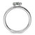Sterling Silver Stackable Expressions Rhodium Lab-Created Emerald Cross Ring - View 2