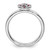 Sterling Silver Stackable Expressions Rhodium Rhodolite Garnet Cross Ring - View 2