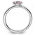 Sterling Silver Stackable Expressions Rhodium Pink Tourmaline Cross Ring - View 2