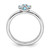 Sterling Silver Stackable Expressions Rhodium Blue Topaz Cross Ring - View 2