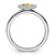 Sterling Silver & 14K Two-Tone Gold Cross Stackable Expressions 0.015ct Diamond Ring - View 2